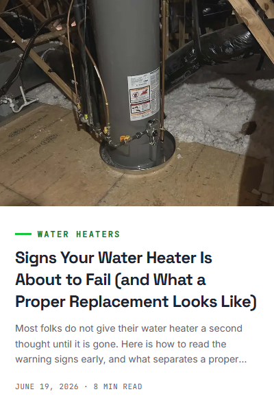 Signs your water heater is failing blog post